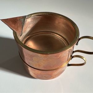 COPY - Copper and brass sugar and creamer bowls